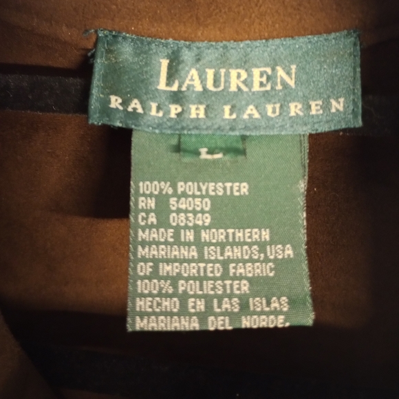 Ralph Lauren Faux Suede Vest - Large - NWOT - Picture 4 of 5